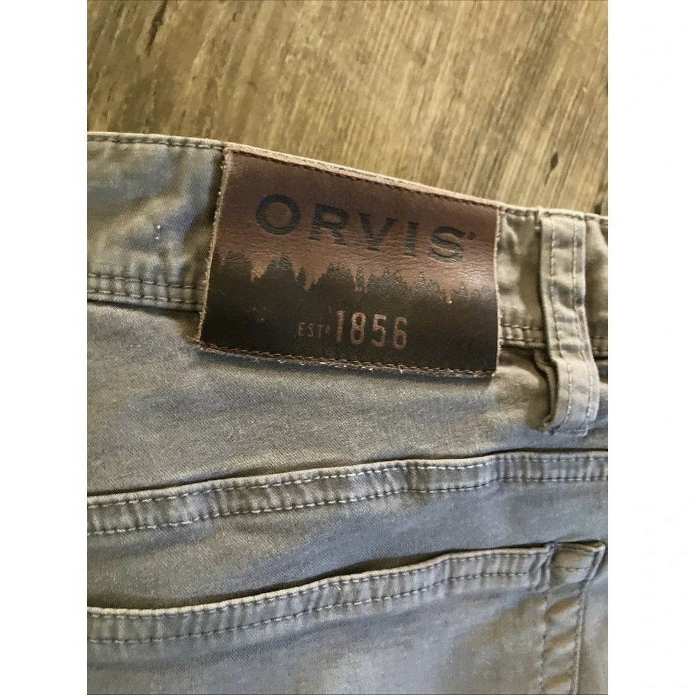 Orvis Cotton Spandex Blend Regular Fit Pants in Grey 40x34